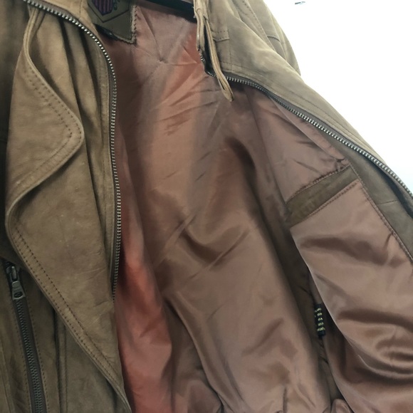 VINTAGE LIKE NEW Midway Leather Bomber Jacket - Picture 4 of 5